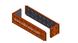 Form 2400х600х600 for making concrete lego blocks